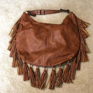 Antiik kraft fringe bag